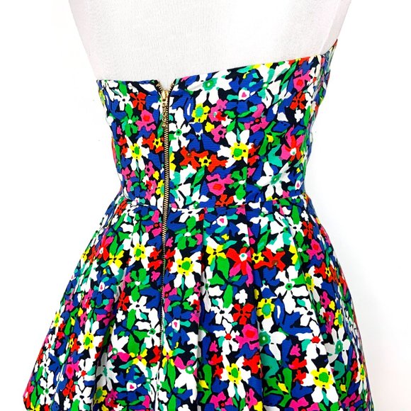 Kate Spade Karmen Strapless Floral Dress Sz 4 - Picture 9 of 16